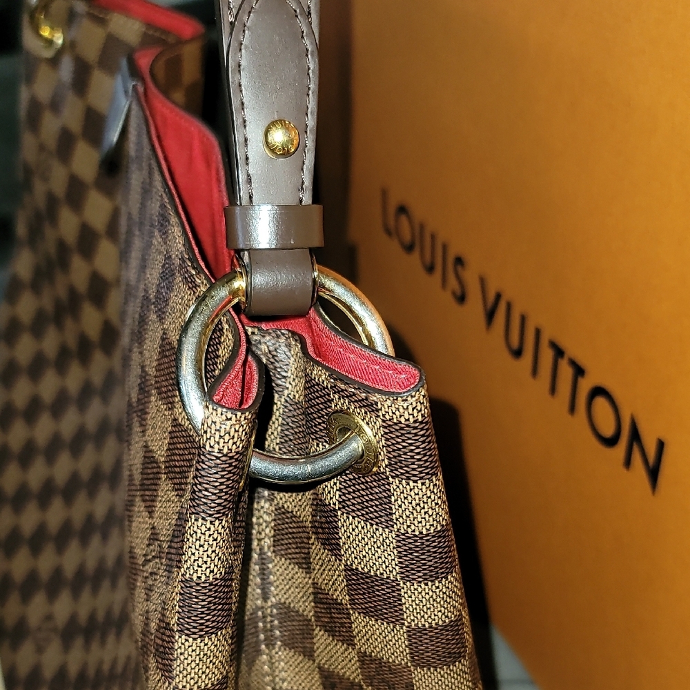 Louis Vuitton MM Damier Ebene Shoulder Bag Brown - Picture 5 of 16